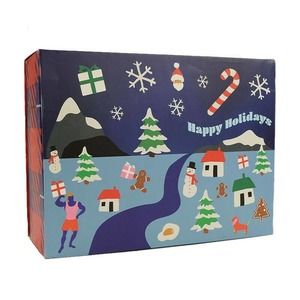 HAPPY SOCKS 12 Days of Christmas Organic Cotton Crew Sock Set 8-12 NEW